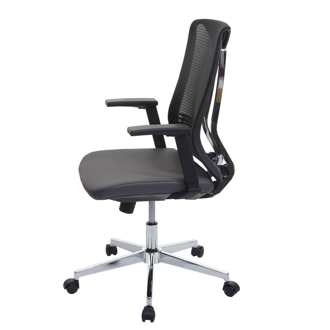 Cosmo Casa - Bureaustoel - Ergonomisch - Kunstleer - Grijs