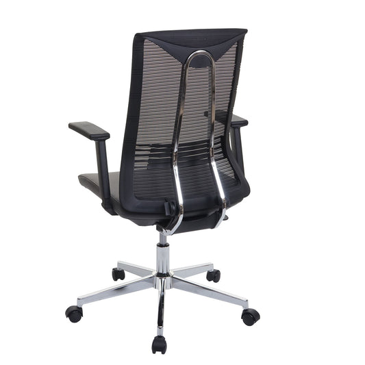 Cosmo Casa - Bureaustoel - Ergonomisch - Kunstleer - Grijs