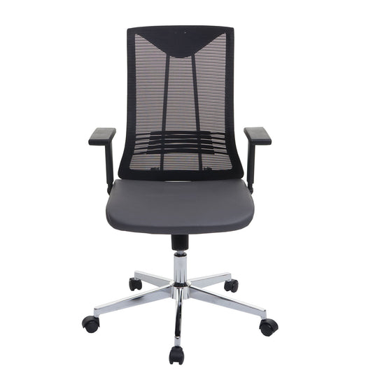 Cosmo Casa - Bureaustoel - Ergonomisch - Kunstleer - Grijs