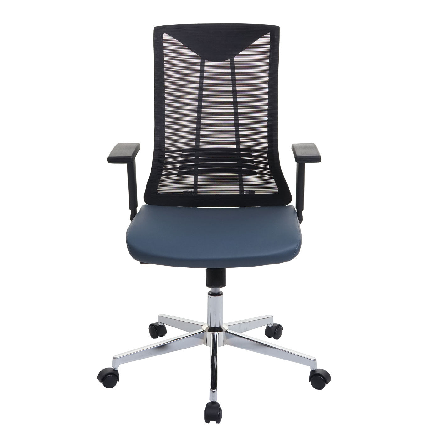 Cosmo Casa - Bureaustoel - Ergonomisch - Kunstleer - Blauwgrijs