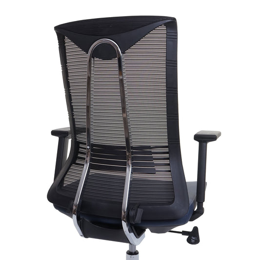 Cosmo Casa - Bureaustoel - Ergonomisch - Kunstleer - Blauwgrijs