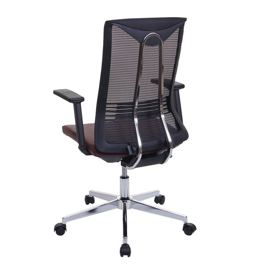 Cosmo Casa - Bureaustoel - Ergonomisch - Kunstleer - Bordeauxrood