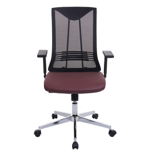 Cosmo Casa - Bureaustoel - Ergonomisch - Kunstleer - Bordeauxrood