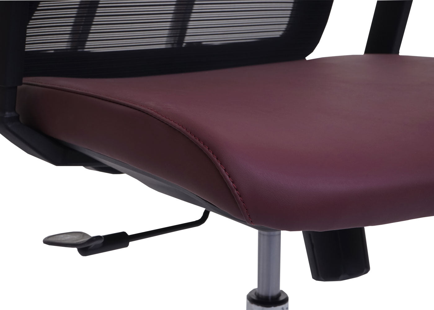 Cosmo Casa - Bureaustoel - Ergonomisch - Kunstleer - Bordeauxrood