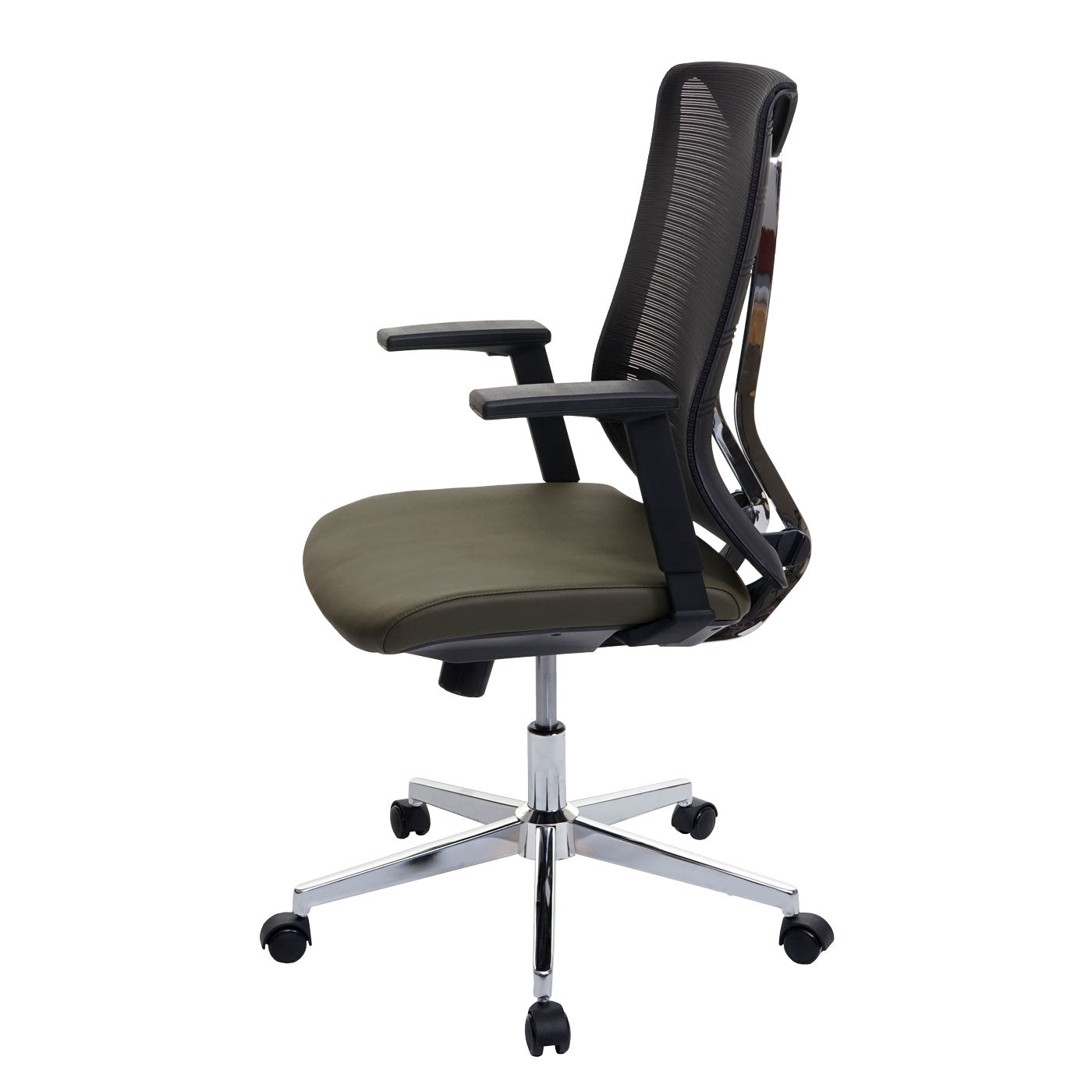 Cosmo Casa - Bureaustoel - Ergonomisch - Kunstleer - Olijfgroen