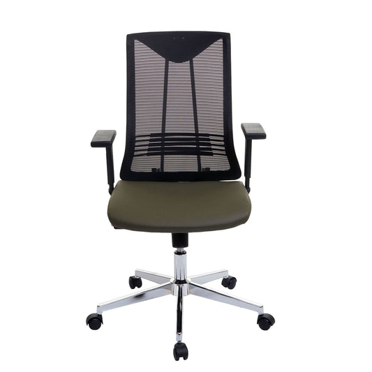 Cosmo Casa - Bureaustoel - Ergonomisch - Kunstleer - Olijfgroen