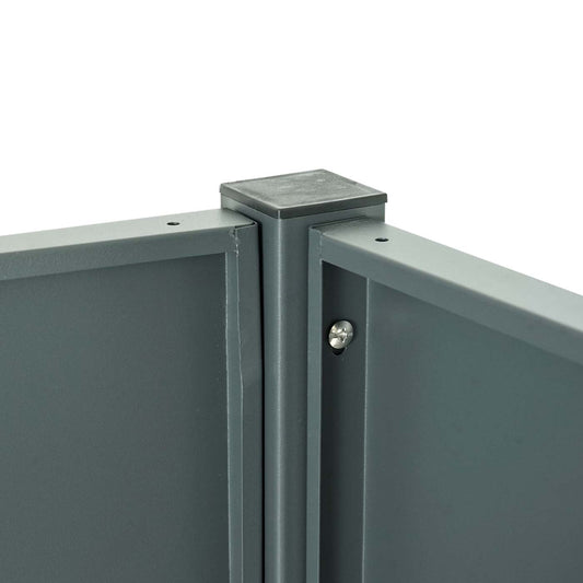 Cosmo Casa - Vuilnisbakopslag - Frame - Metaal - Antraciet - 150×165×85 cm