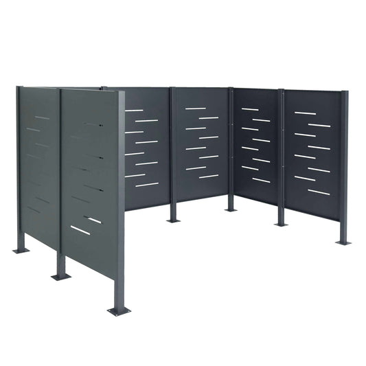 Cosmo Casa - Vuilnisbakhek - Opslag - Metaal - Antraciet - 150×243×163 cm