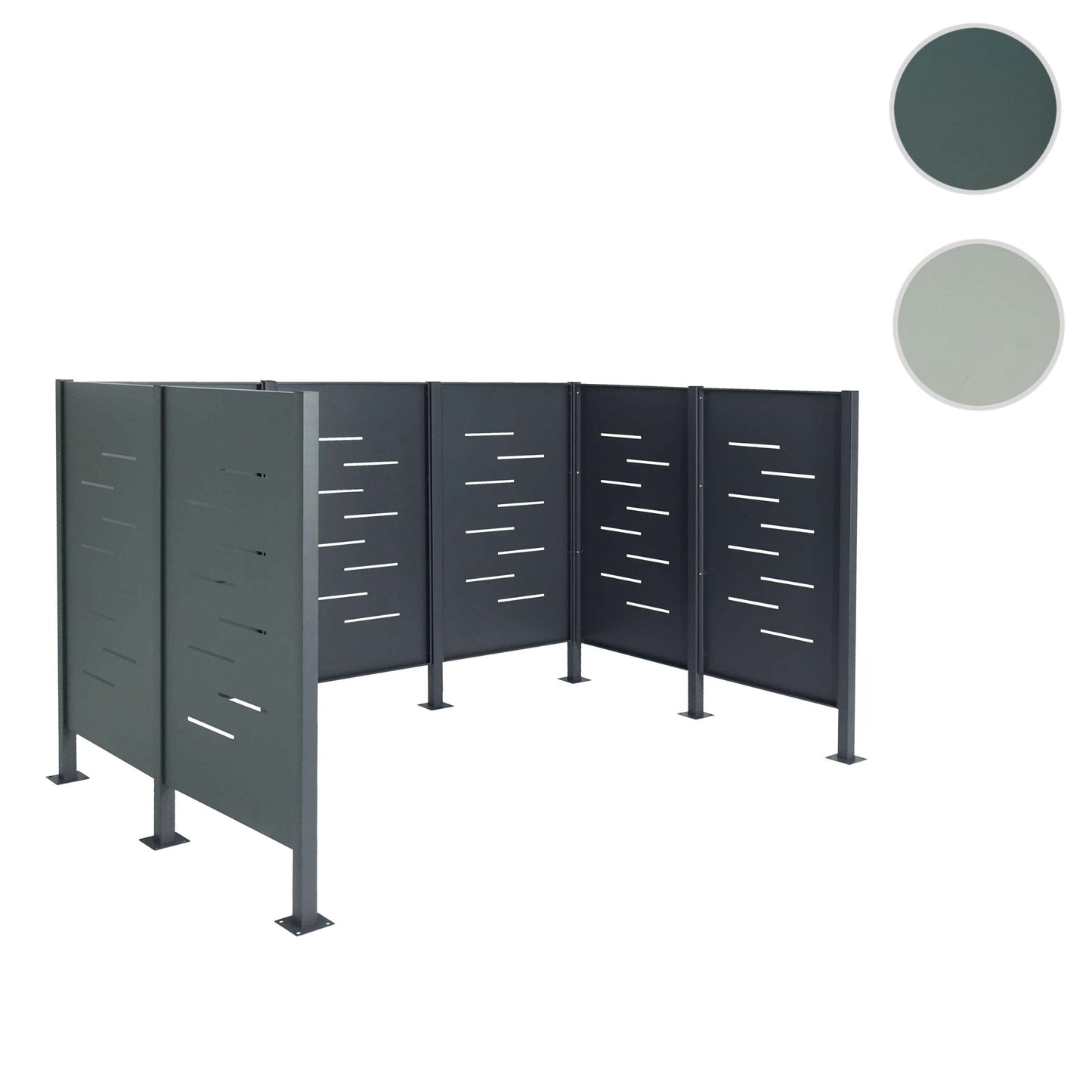 Cosmo Casa - Vuilnisbakhek - Opslag - Metaal - Antraciet - 150×243×163 cm