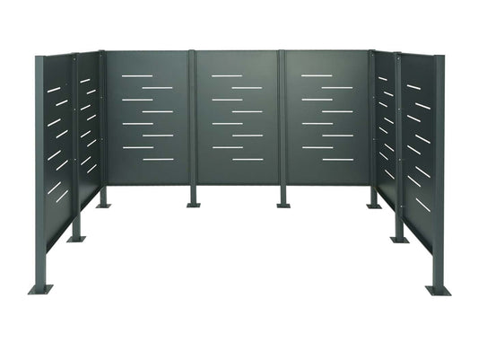 Cosmo Casa - Vuilnisbakhek - Opslag - Metaal - Antraciet - 150×243×163 cm