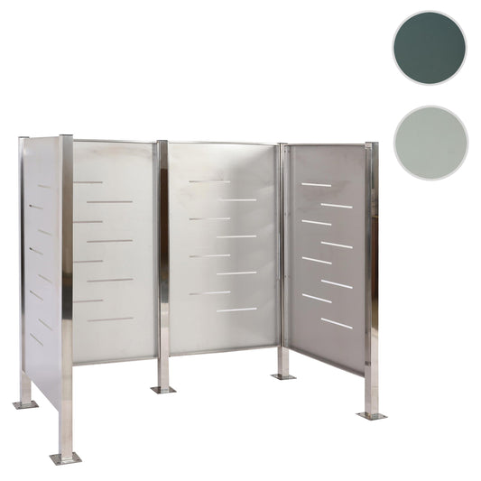 Cosmo Casa - Vuilnisbakhek - Vuilnisopslag - Metaal - RVS - 150x165x85cm