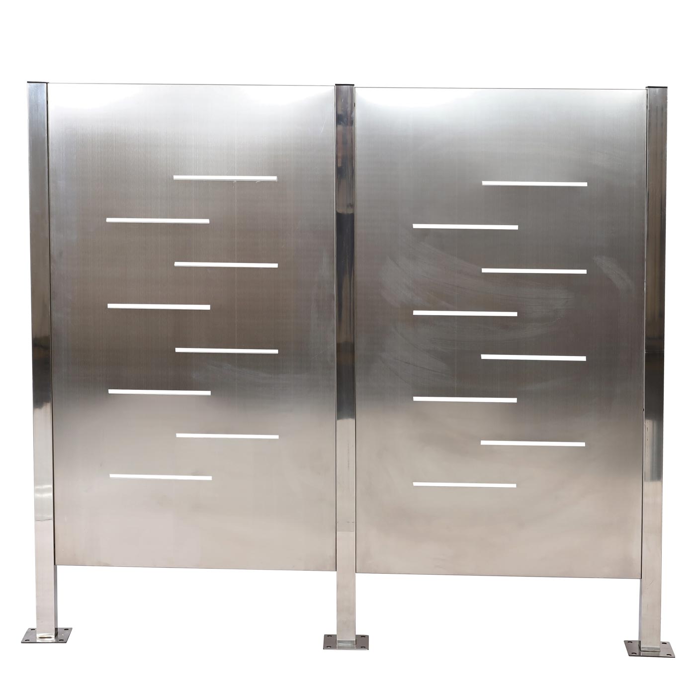 Cosmo Casa - Vuilnisbakhek - Vuilnisopslag - Metaal - RVS - 150x165x85cm