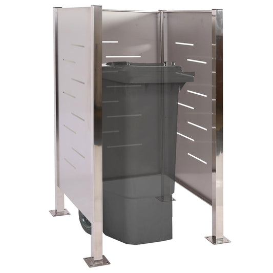 Cosmo Casa - Vuilnisbakhek - Vuilnisopslag - Metaal - RVS - 150x85x85cm