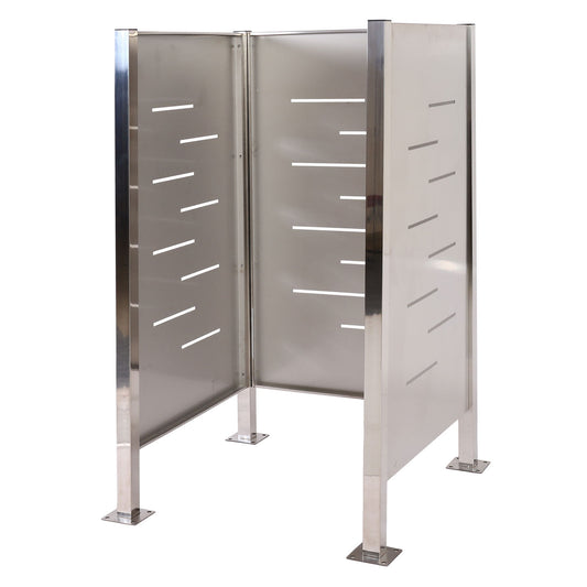 Cosmo Casa - Vuilnisbakhek - Vuilnisopslag - Metaal - RVS - 150x85x85cm