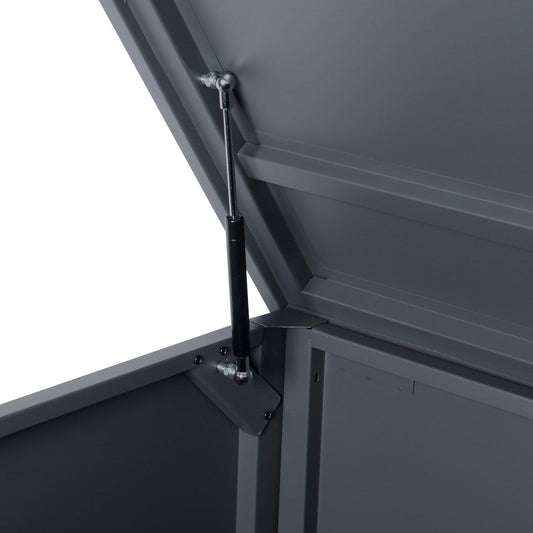 Cosmo Casa - Tuinkist - Waterdicht - RVS & Metaal - Antraciet - 69×185×85 cm