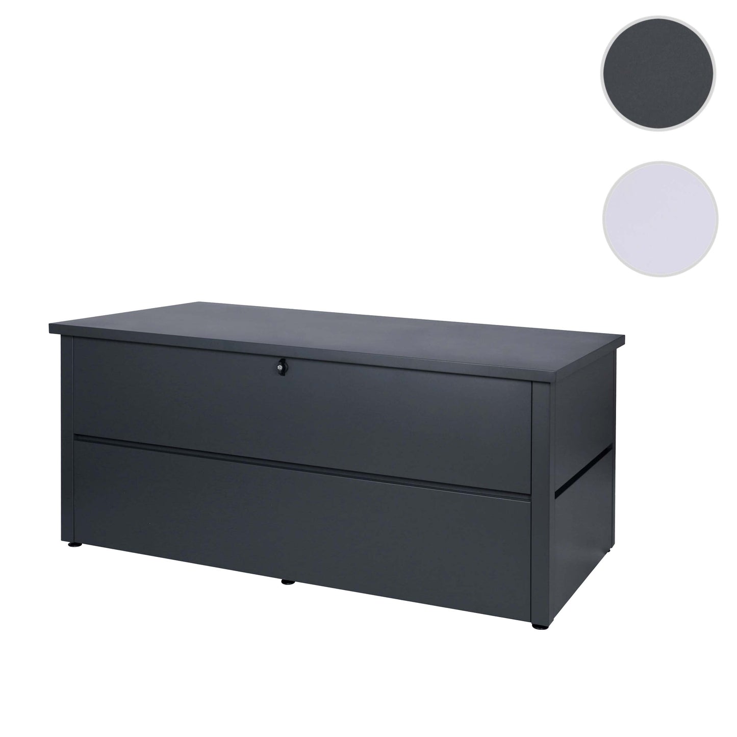 Cosmo Casa - Tuinkist - Waterdicht - RVS & Metaal - Antraciet - 69×185×85 cm