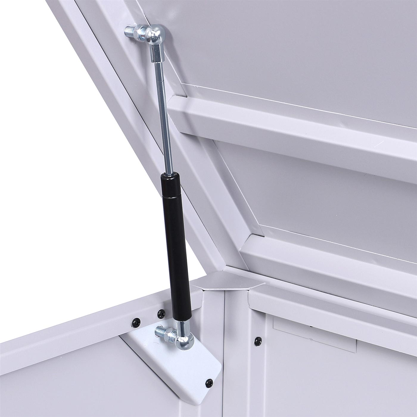 Cosmo Casa - Tuinkist - Waterdicht - RVS & Metaal - Lichtgrijs - 69×165×85 cm