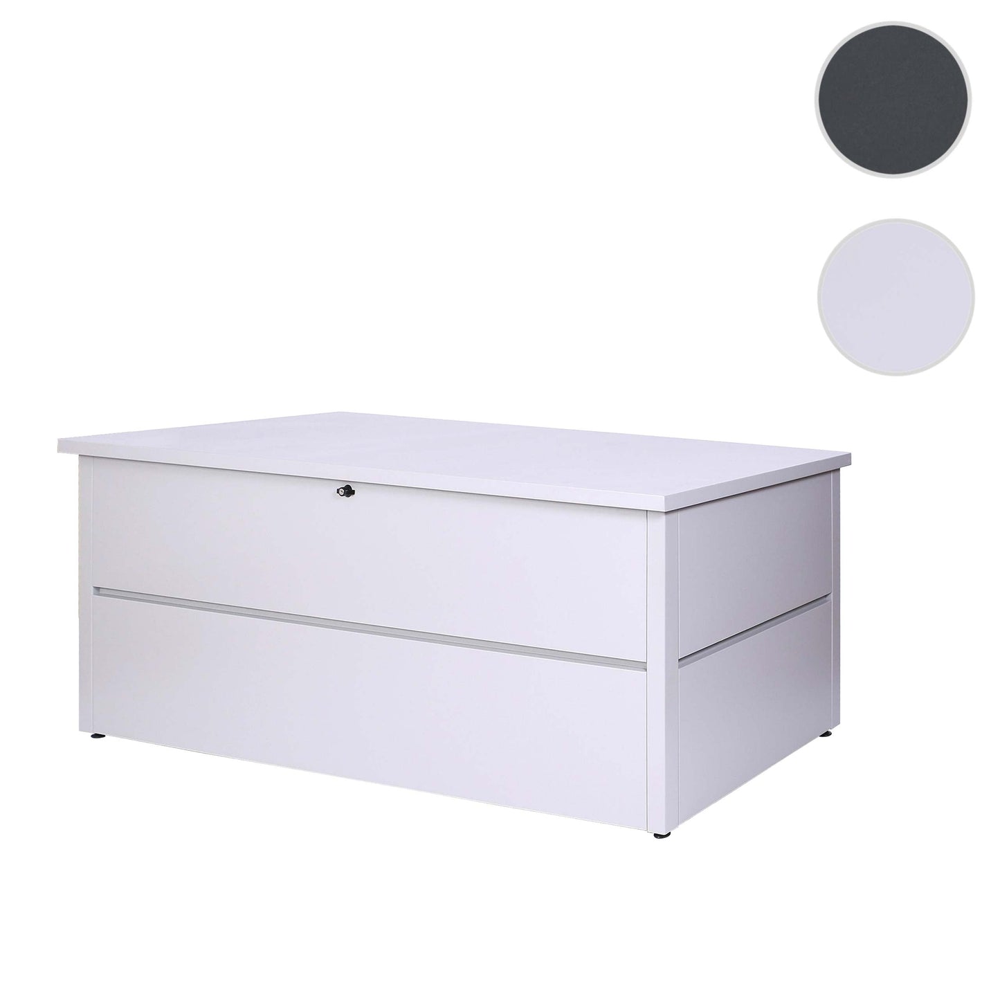 Cosmo Casa - Tuinkist - Waterdicht - RVS & Metaal - Lichtgrijs - 69×185×85 cm