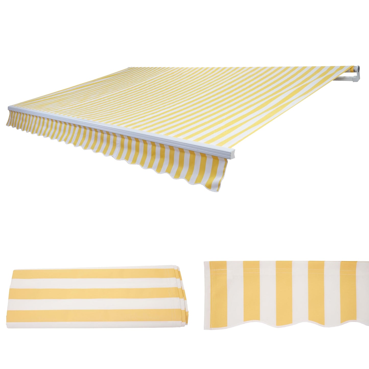 Cosmo Casa - Luifelhoes - Acryl - Geel-wit - 4×3 m