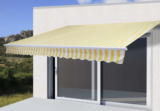 Cosmo Casa - Luifelhoes - Acryl - Geel-wit - 4×3 m