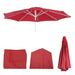 Cosmo Casa - Vervangende Parasolhoes - Stoftextiel - Rood - 3 m - 5 kg