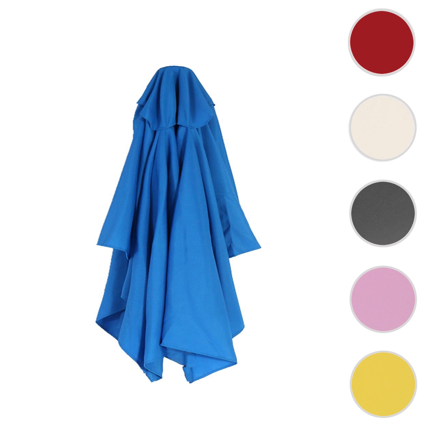 Cosmo Casa - Vervangingshoes voor Parasol 2×3 m - Rechthoekig, 4,5 kg, UV 50 - Stoftextiel - Blauw