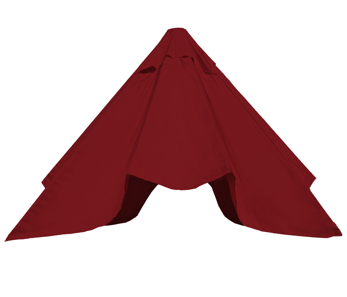 Cosmo Casa - Vervangende Hoes voor Parasol Florida 3 m - 6 Stutten - Polyester - Bordeaux