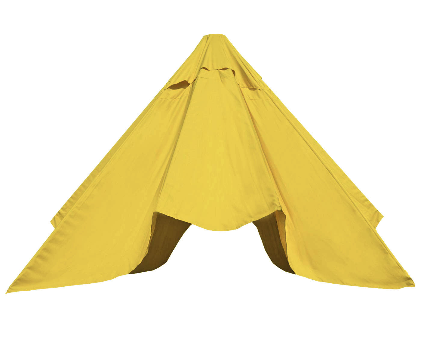 Cosmo Casa - Vervangingshoes voor Parasol Florida 3 m - 6 Stutten - Polyester - Geel