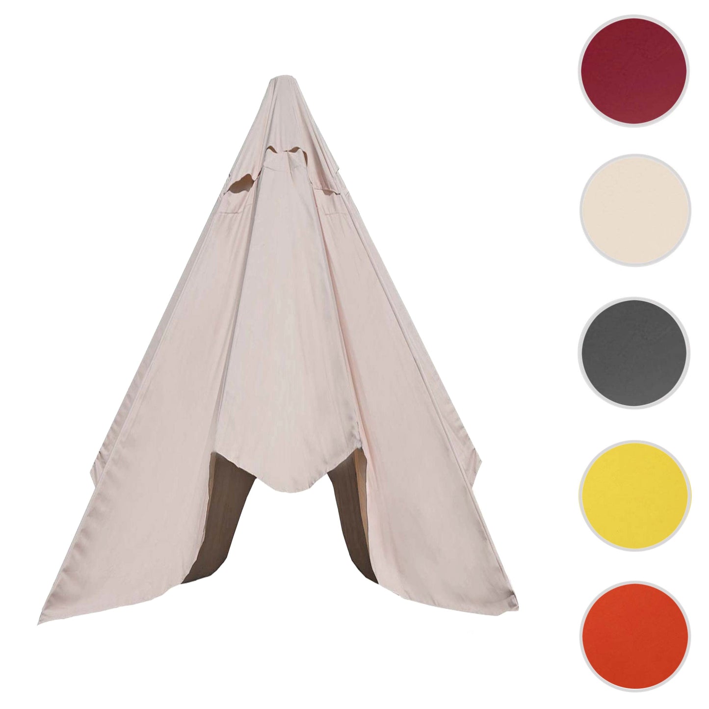 Cosmo Casa - Parasolhoes - Vervanging - Polyester - Crème-Wit - 3,5 m