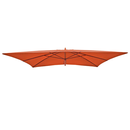 Cosmo Casa - Vervangingshoes voor Houten Parasol Florida 2x3 m - Polyester - Terracotta