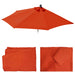 Cosmo Casa - Vervangende Hoes voor Halfronde Parasol - Stoftextiel - UV 50 - Terracotta - Ø 270 cm / 3 kg