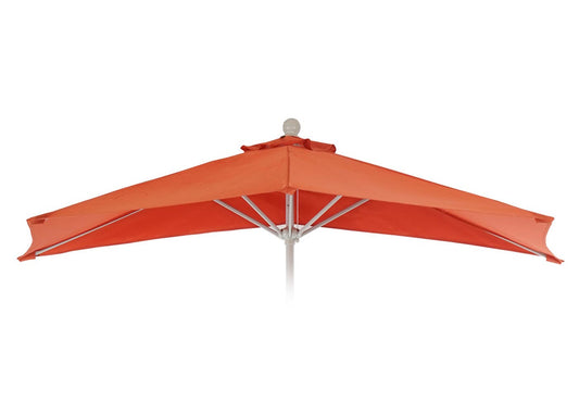 Cosmo Casa - Vervangende Hoes voor Halfronde Parasol - Stoftextiel - UV 50 - Terracotta - Ø 270 cm / 3 kg
