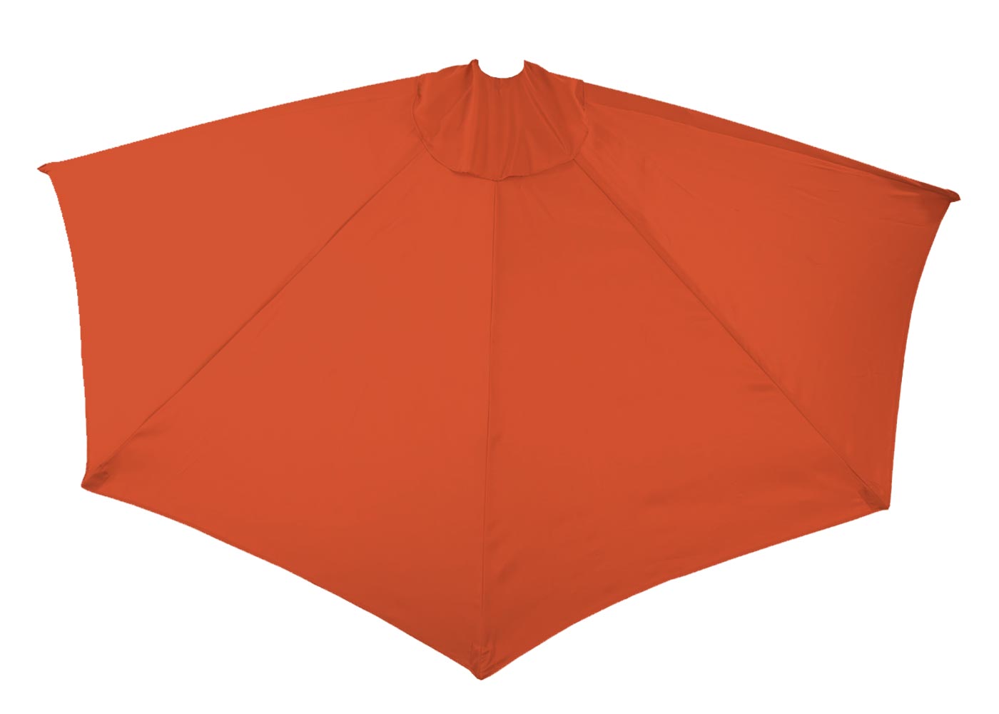 Cosmo Casa - Vervangende Hoes voor Halfronde Parasol - Stoftextiel - UV 50 - Terracotta - Ø 270 cm / 3 kg