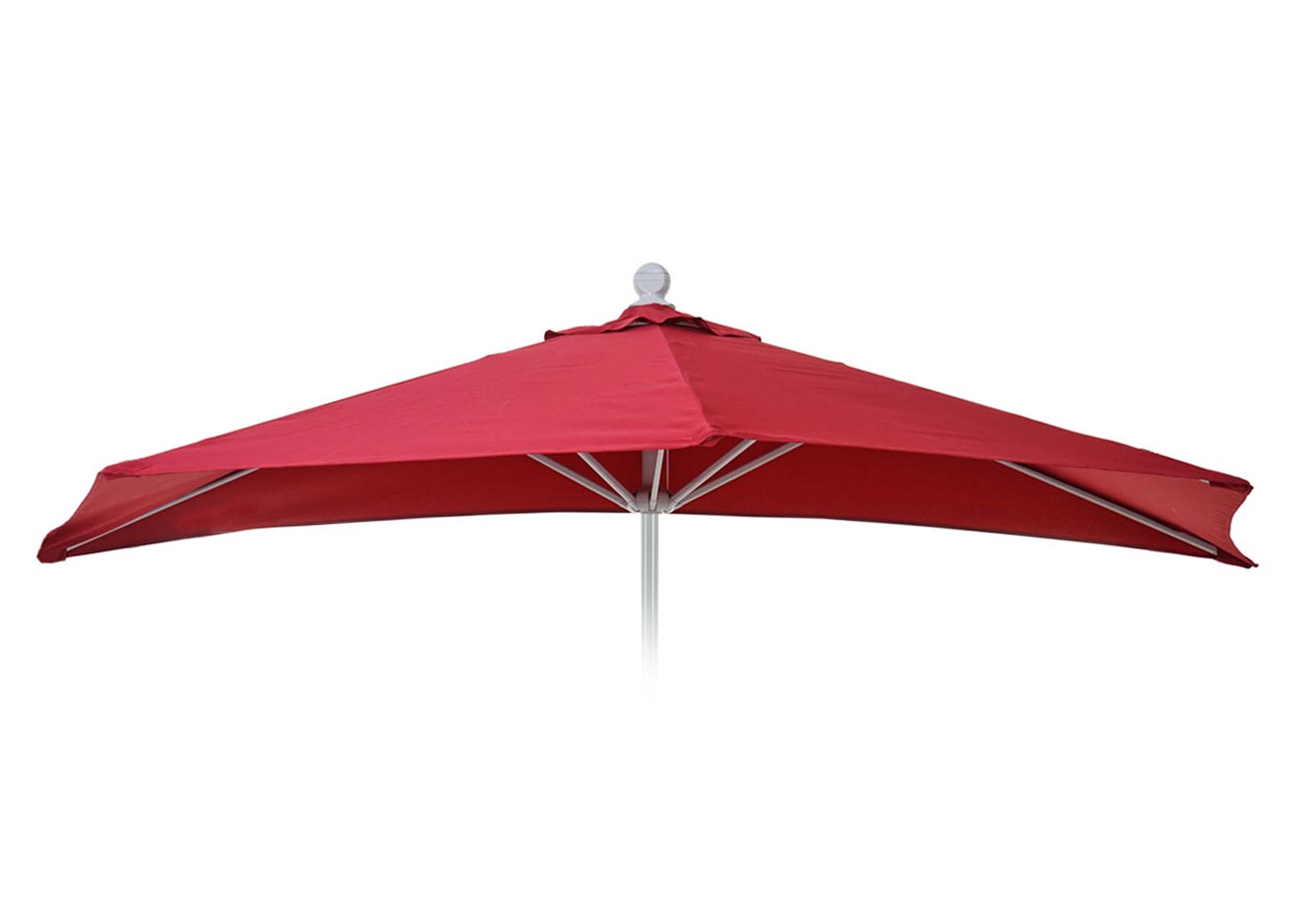 Cosmo Casa - Vervangende Hoes voor Halfronde Parasol - Stoftextiel - UV 50 - Bordeaux - Ø 270 cm / 3 kg