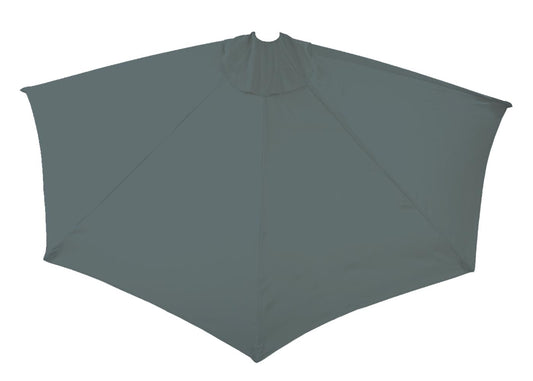 Cosmo Casa - Vervangende Hoes voor Halfronde Parasol - Stoftextiel - UV 50 - Antraciet - Ø 270 cm / 3 kg