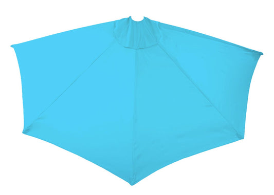 Cosmo Casa - Vervangende Hoes voor Halfronde Parasol - Stoftextiel - UV 50 - Turkoois - Ø 270 cm / 3 kg