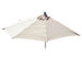 Cosmo Casa - Vervangende Hoes voor Halfronde Parasol - Stoftextiel - UV 50 - Crèmewit - Ø 300 cm / 3 kg