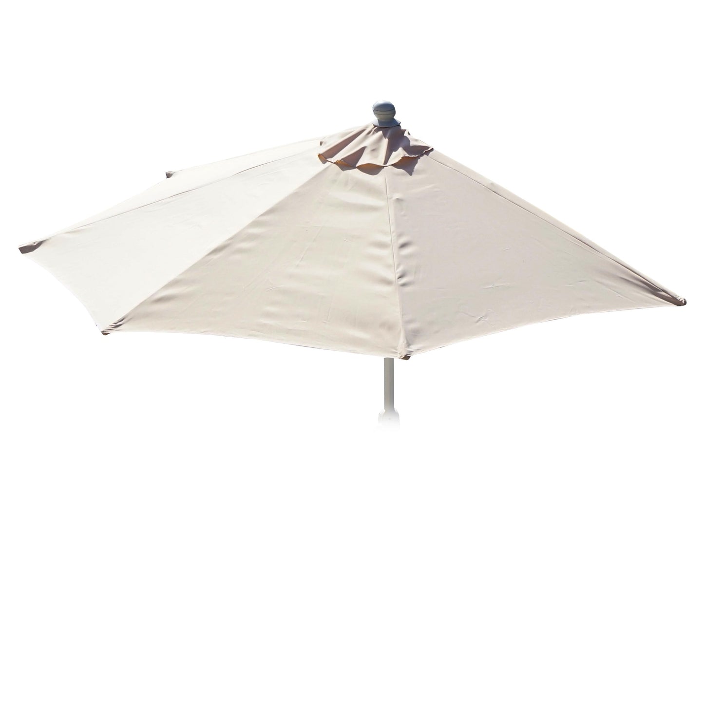 Cosmo Casa - Vervangende Hoes voor Halfronde Parasol - Stoftextiel - UV 50 - Crèmewit - Ø 300 cm / 3 kg