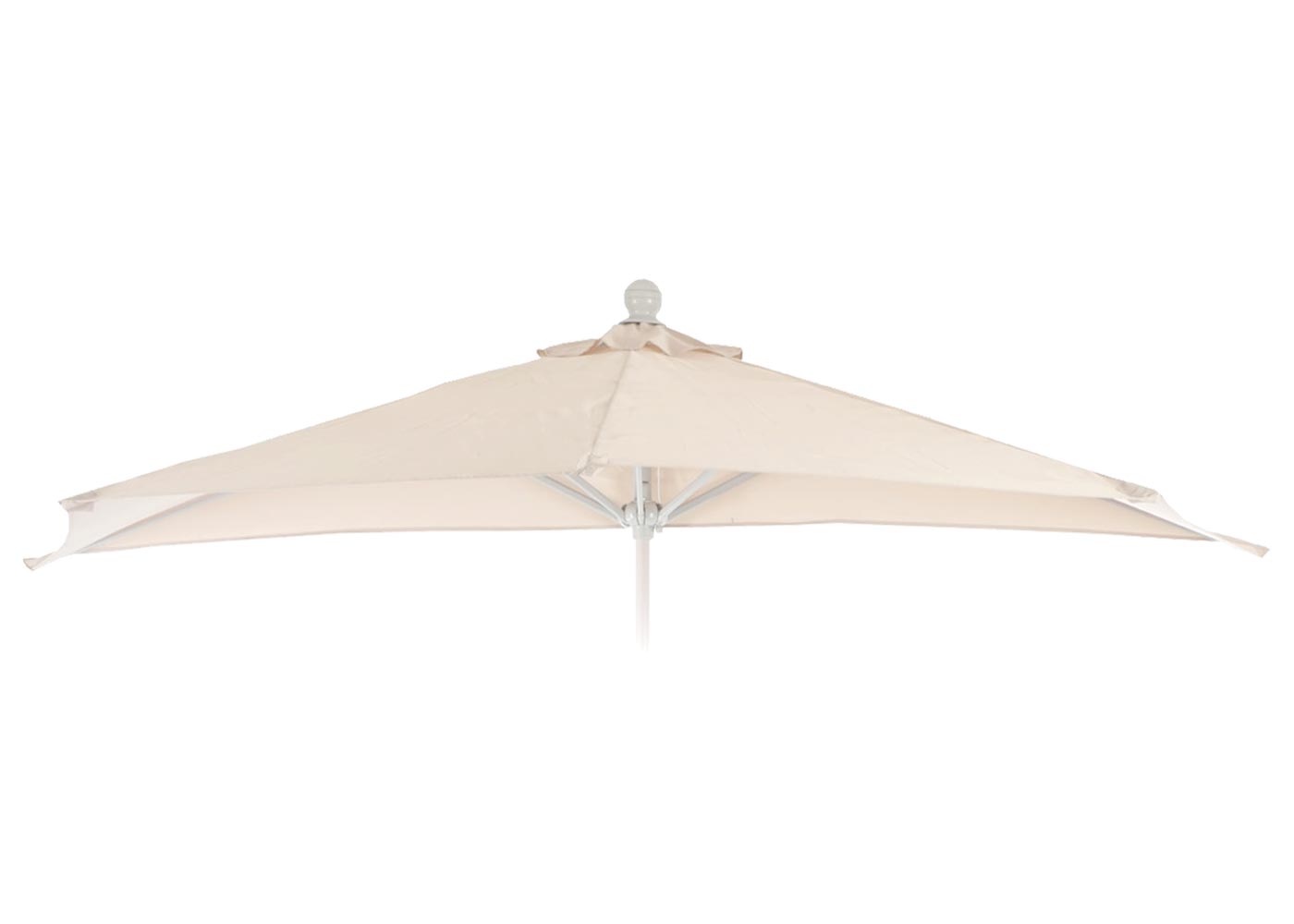 Cosmo Casa - Vervangende Hoes voor Halfronde Parasol - Stoftextiel - UV 50 - Crèmewit - Ø 300 cm / 3 kg