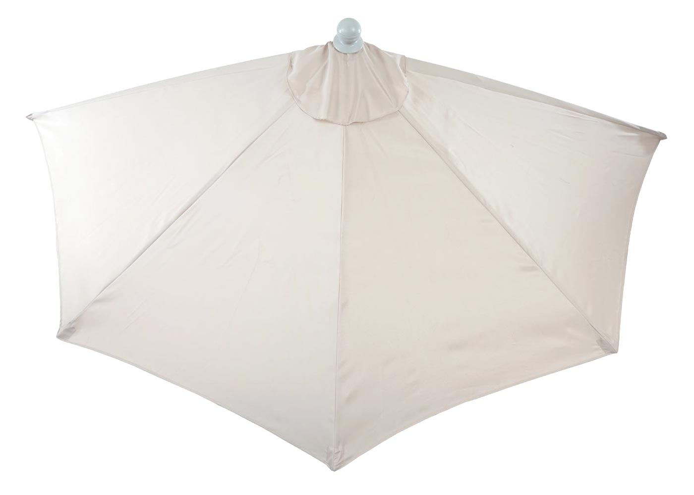 Cosmo Casa - Vervangende Hoes voor Halfronde Parasol - Stoftextiel - UV 50 - Crèmewit - Ø 300 cm / 3 kg