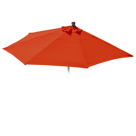 Cosmo Casa - Vervangende Hoes voor Halfronde Parasol - Stoftextiel - UV 50 - Terracotta - Ø 300 cm / 3 kg
