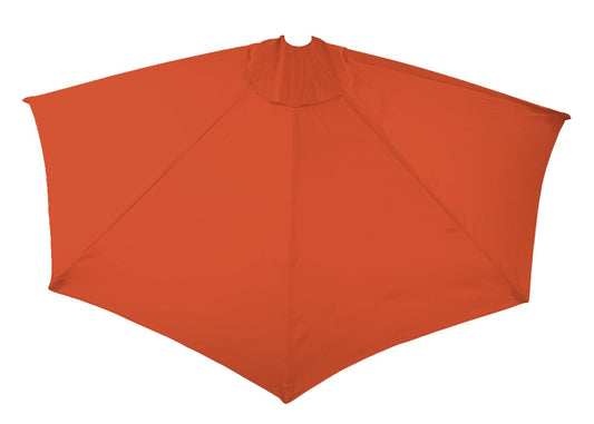 Cosmo Casa - Vervangende Hoes voor Halfronde Parasol - Stoftextiel - UV 50 - Terracotta - Ø 300 cm / 3 kg