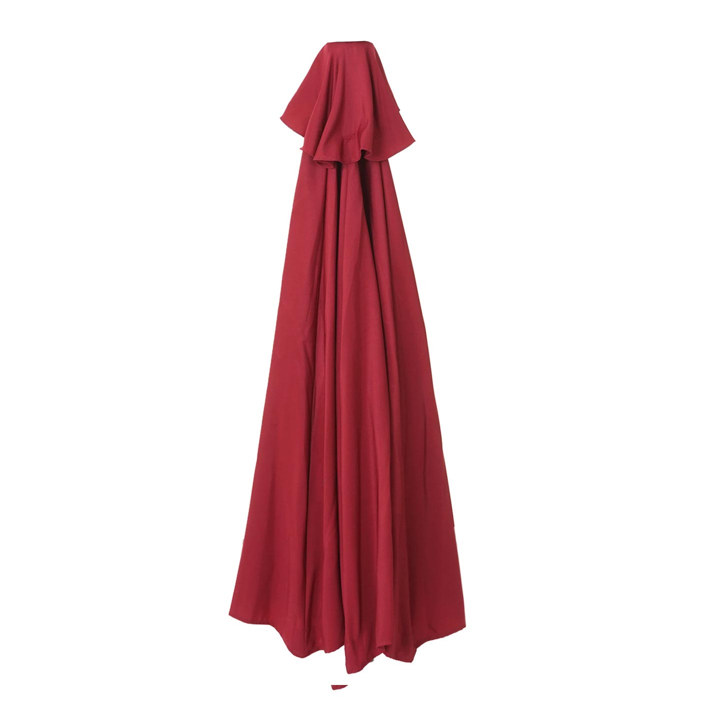 Cosmo Casa - Vervangende Hoes voor Halfronde Parasol - Stoftextiel - UV 50 - Bordeaux - Ø 300 cm / 3 kg