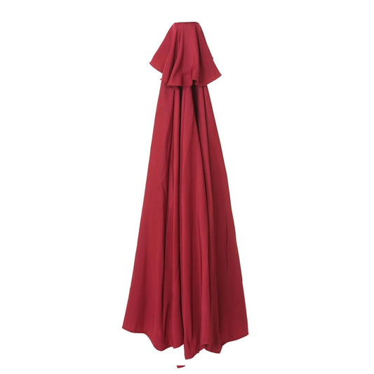 Cosmo Casa - Vervangende Hoes voor Halfronde Parasol - Stoftextiel - UV 50 - Bordeaux - Ø 300 cm / 3 kg