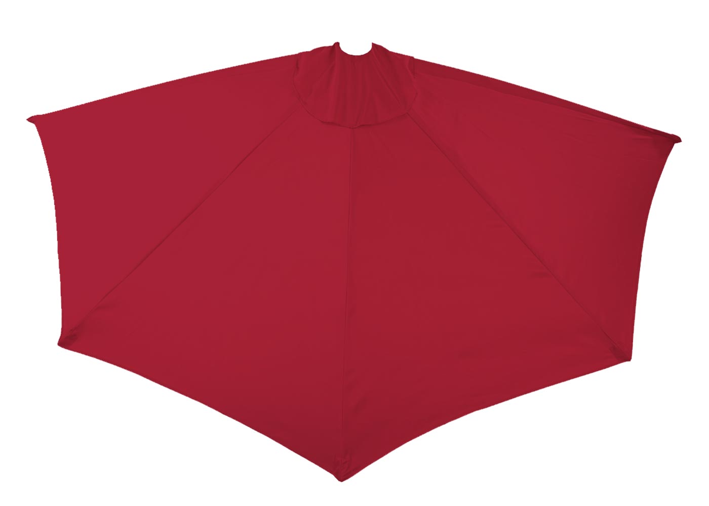Cosmo Casa - Vervangende Hoes voor Halfronde Parasol - Stoftextiel - UV 50 - Bordeaux - Ø 300 cm / 3 kg