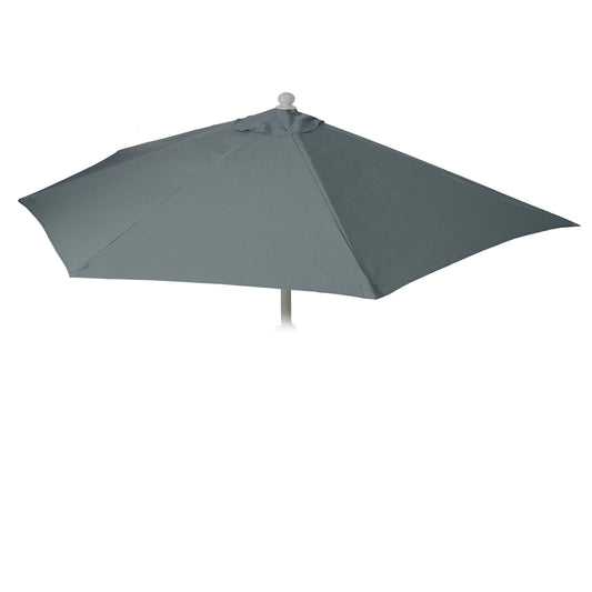 Cosmo Casa - Vervangende Hoes voor Halfronde Parasol - Stoftextiel - UV 50 - Antraciet - Ø 300 cm / 3 kg