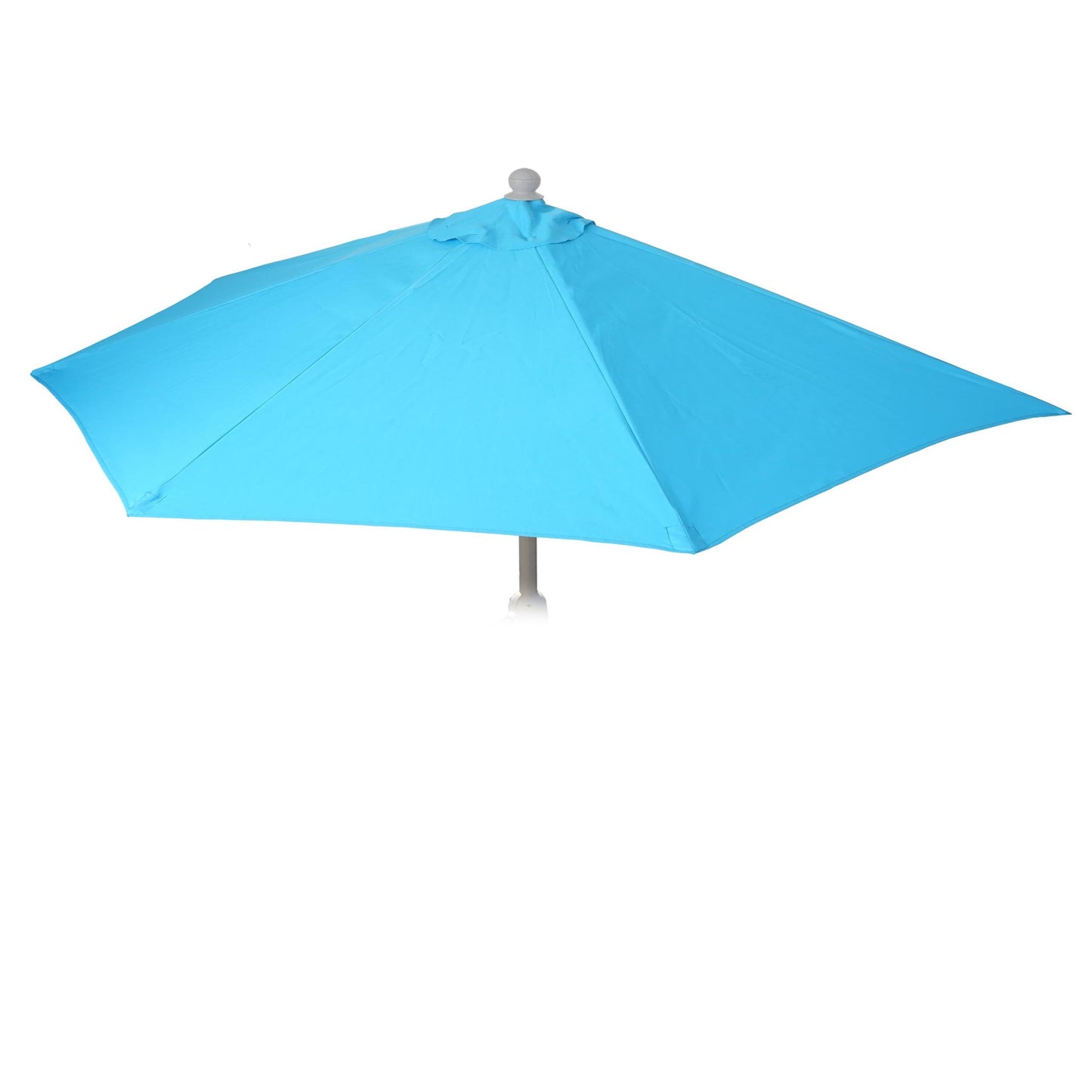 Cosmo Casa - Vervangende Hoes voor Halfronde Parasol - Stoftextiel - UV 50 - Turkoois - Ø 300 cm / 3 kg