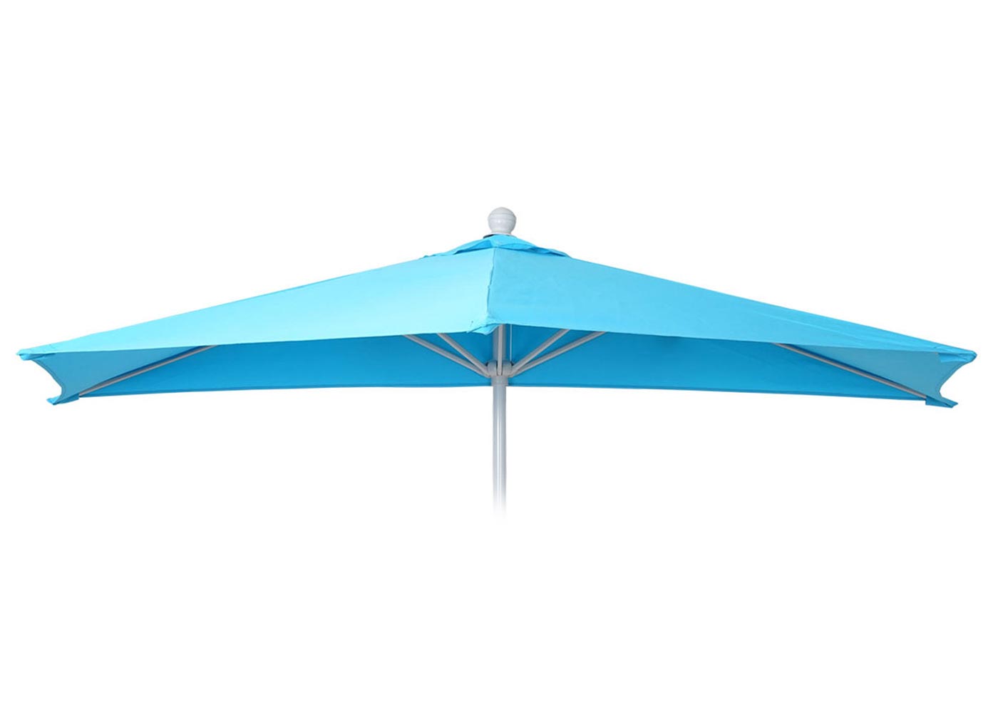 Cosmo Casa - Vervangende Hoes voor Halfronde Parasol - Stoftextiel - UV 50 - Turkoois - Ø 300 cm / 3 kg