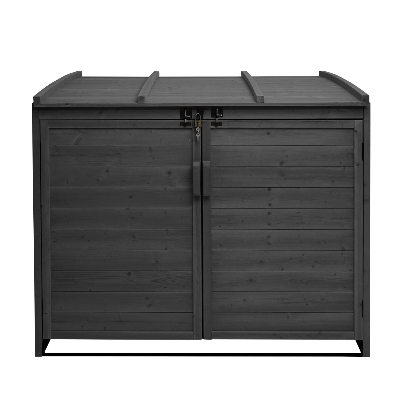 Cosmo Casa - Afvalcontainerbekleding - Uitbreidbaar - WPC & Hout - Antraciet - 138×138×105 cm