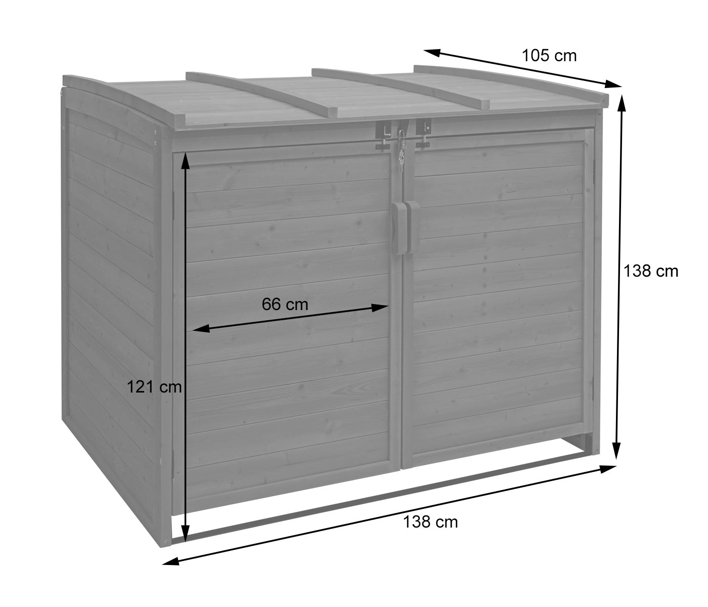 Cosmo Casa - Afvalcontainerbekleding - Uitbreidbaar - WPC & Hout - Antraciet - 138×138×105 cm